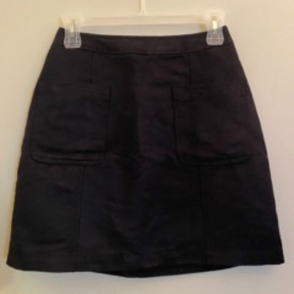 Suede A-Line Skirt